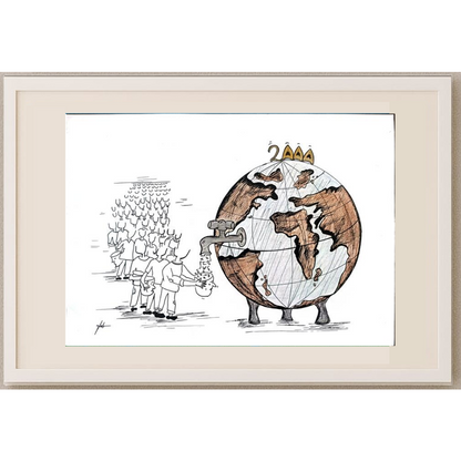 Raheleh Fakhari 29x21cm Orijinal Karikatür BOD01207