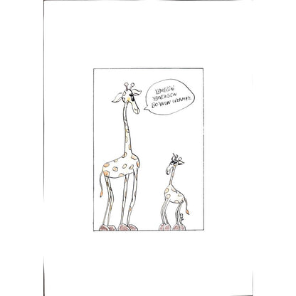 Unknown 29x21cm Orijinal Karikatür BOD01209
