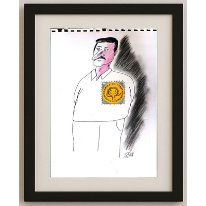 Totan 29x21cm Orijinal Karikatür BOD01211