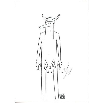 Peter Luko 29x21cm Orijinal Karikatür BOD01223