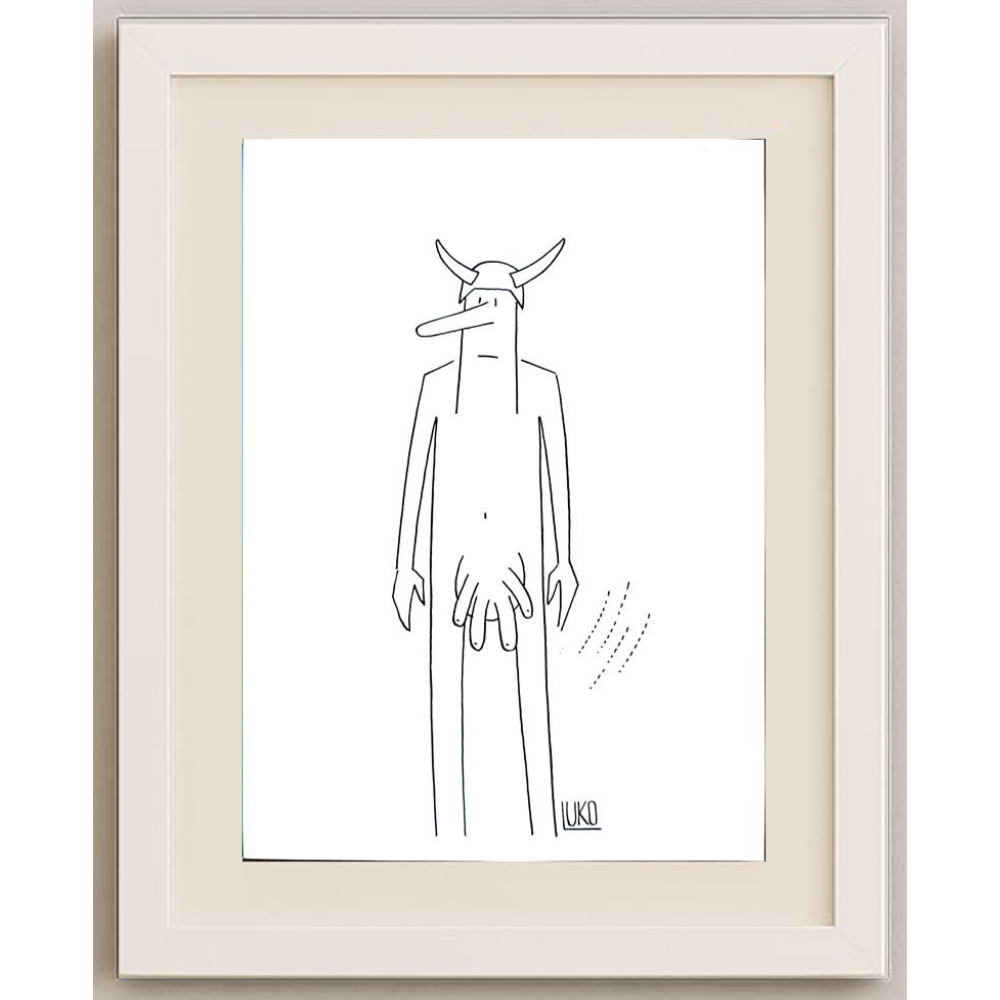 Peter Luko 29x21cm Orijinal Karikatür BOD01223