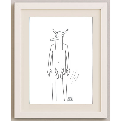 Peter Luko 29x21cm Orijinal Karikatür BOD01223