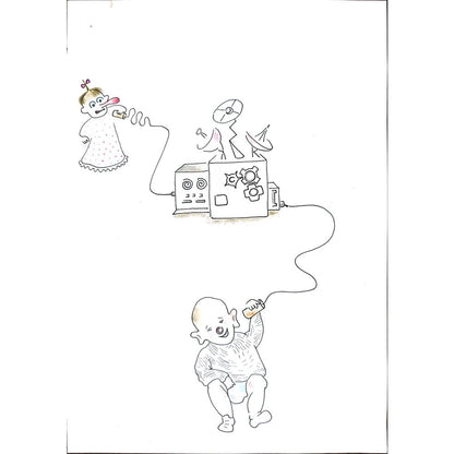 Omid Saljoughi 29x21cm Orijinal Karikatür BOD01225
