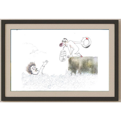 Omid Saljoughi 29x21cm Orijinal Karikatür BOD01229