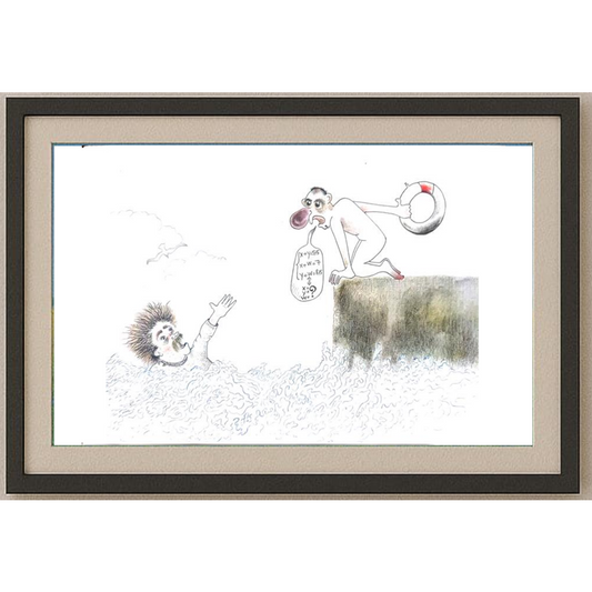 Omid Saljoughi 29x21cm Orijinal Karikatür BOD01229