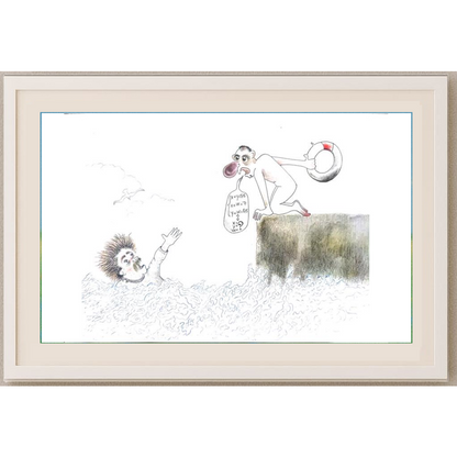 Omid Saljoughi 29x21cm Orijinal Karikatür BOD01229