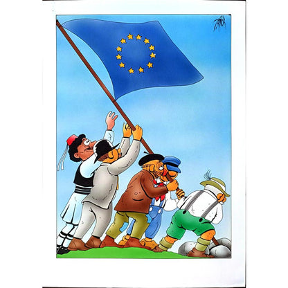 Patrick Heymans 29x21cm Orijinal Karikatür BOD01234