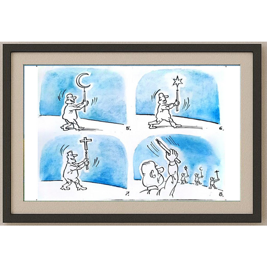 Fareed Vakhitov 21x15cm Orijinal Karikatür BOD01236
