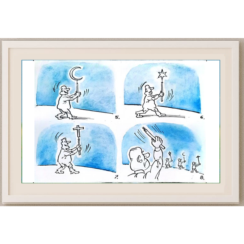 Fareed Vakhitov 21x15cm Orijinal Karikatür BOD01236