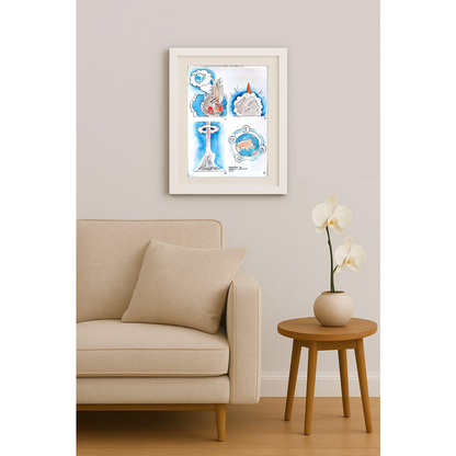 Fareed Vakhitov 21x15cm Orijinal Karikatür BOD01238