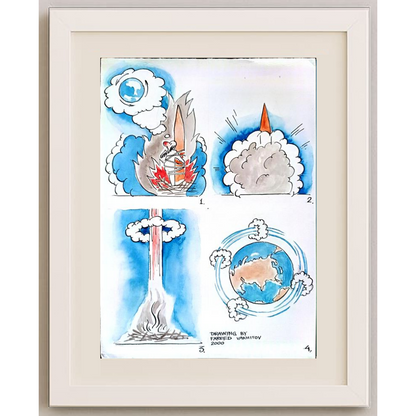 Fareed Vakhitov 21x15cm Orijinal Karikatür BOD01238