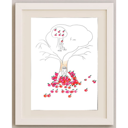 Fatemeh Hossein 29x21cm Orijinal Karikatür BOD01243