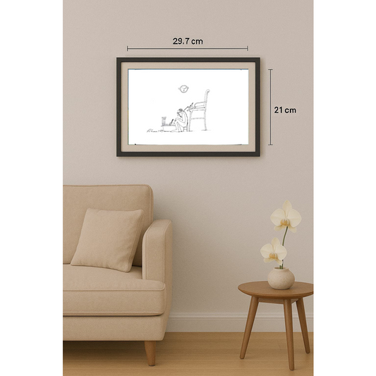 Ali Divandari 29x21cm Orijinal Karikatür BOD01248