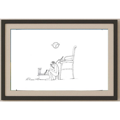 Ali Divandari 29x21cm Orijinal Karikatür BOD01248