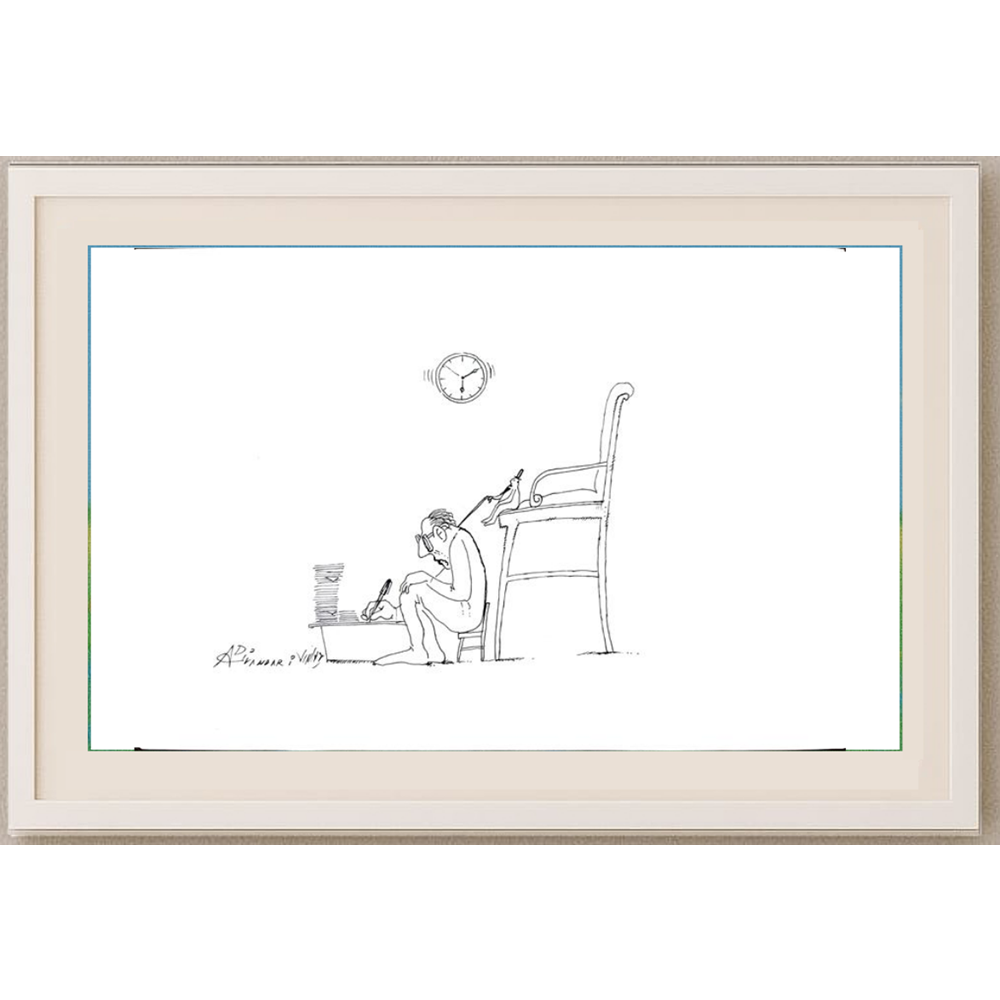 Ali Divandari 29x21cm Orijinal Karikatür BOD01248