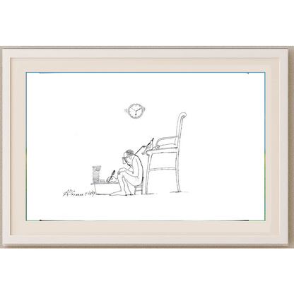 Ali Divandari 29x21cm Orijinal Karikatür BOD01248