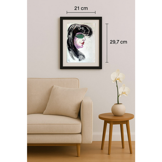 Pari Mohammad Nabi 29x21cm Orijinal Karikatür BOD01251