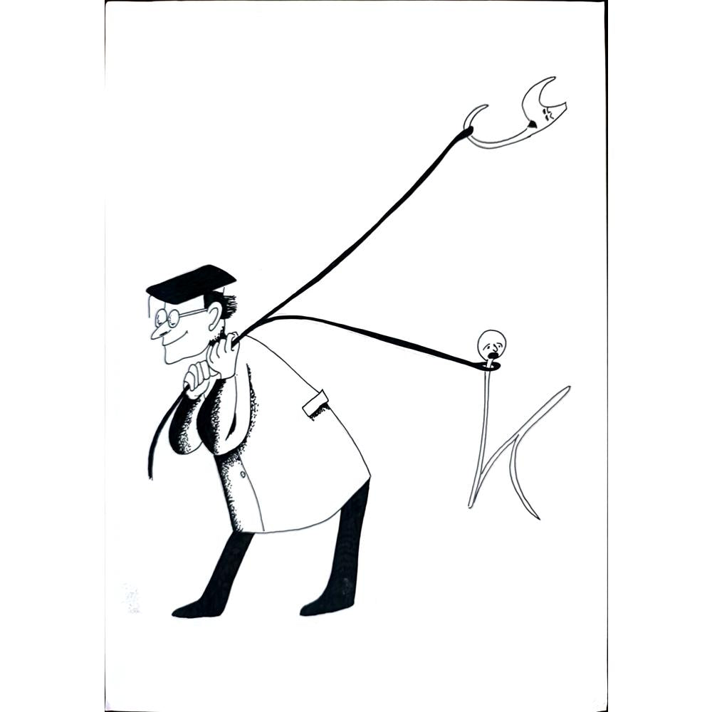 Leila Mir Keshvari 29x21cm Orijinal Karikatür BOD01252