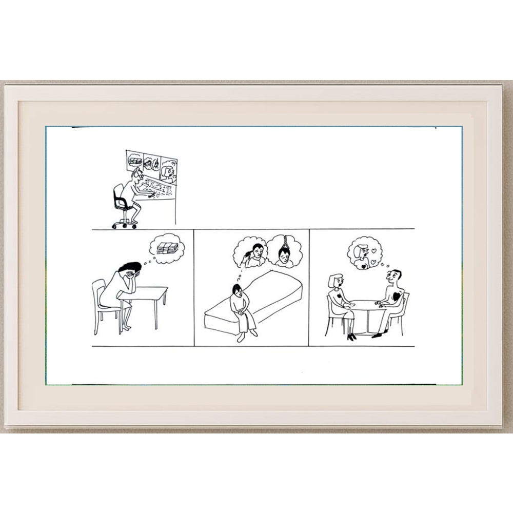 Leila Mir Keshvari 29x21cm Orijinal Karikatür BOD01253