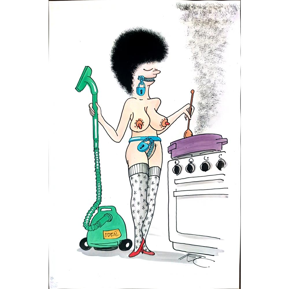 Frantisek Kratochvil 43x30cm Orijinal Karikatür BOD01259