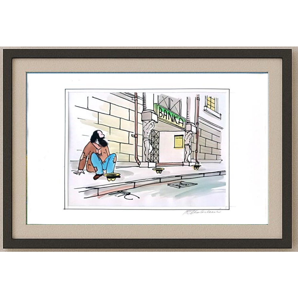 Frantisek Kratochvil 29x21cm Orijinal Karikatür BOD01260