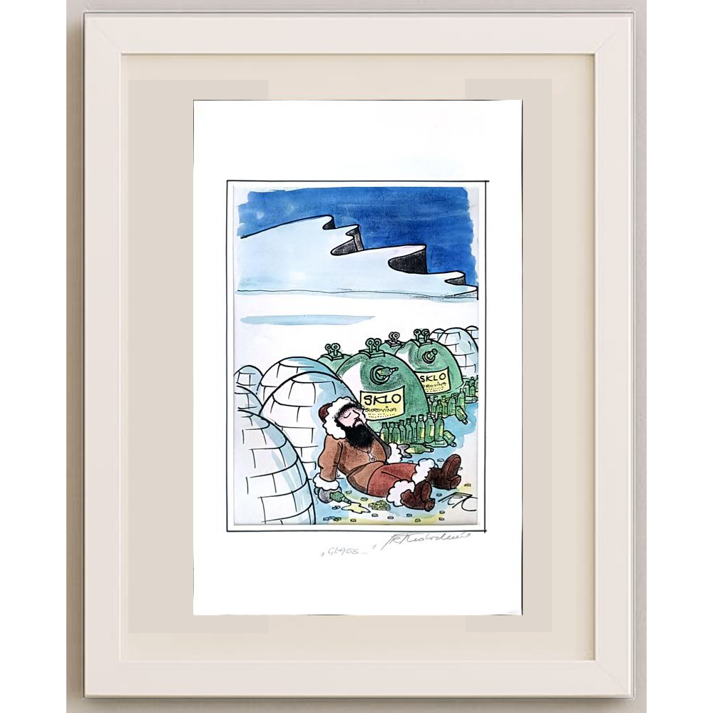 Frantisek Kratochvil 43x30cm Orijinal Karikatür BOD01262