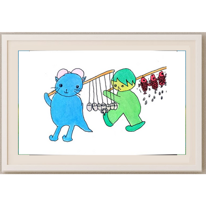Hao Qing 29x21cm Orijinal Karikatür BOD01267