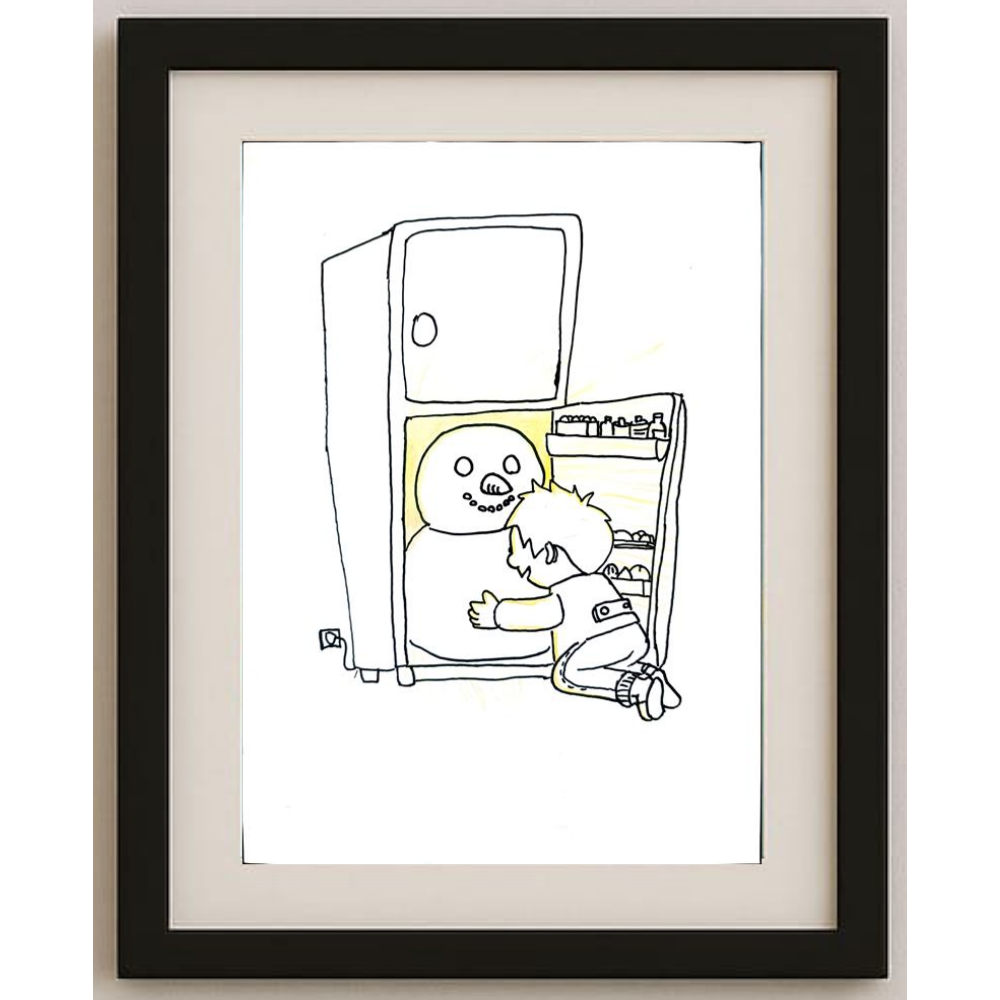 Liu Bowen 29x21cm Orijinal Karikatür BOD01272