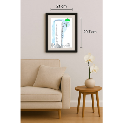 Zhang Si Qi 29x21cm Orijinal Karikatür BOD01279