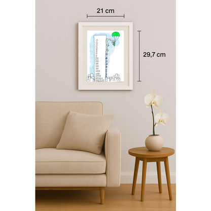 Zhang Si Qi 29x21cm Orijinal Karikatür BOD01279