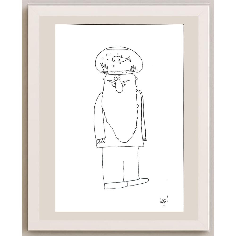 İzgi Özsubaşı 35x25cm Orijinal Karikatür BOD01297