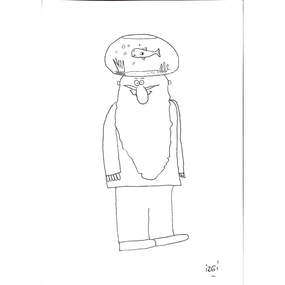 İzgi Özsubaşı 35x25cm Orijinal Karikatür BOD01297