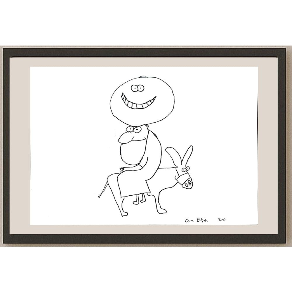 Cem Elişah 35x25cm Orijinal Karikatür BOD01299