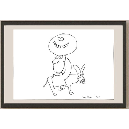Cem Elişah 35x25cm Orijinal Karikatür BOD01299