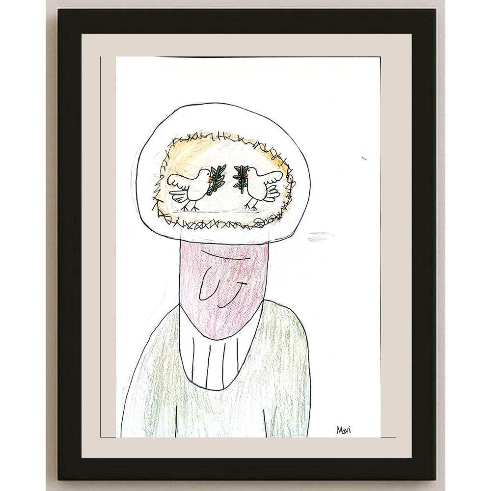 Deniz Koçak 35x25cm Orijinal Karikatür BOD01300