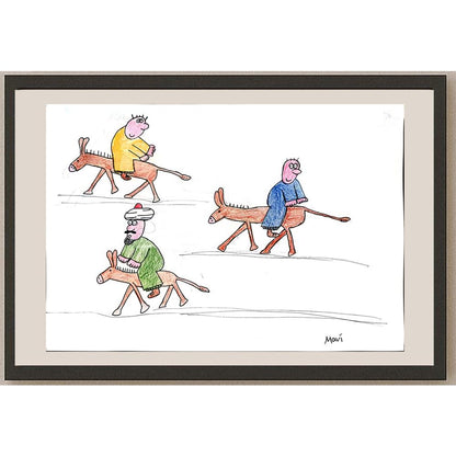 Mavi Koçak 35x25cm Orijinal Karikatür BOD01305