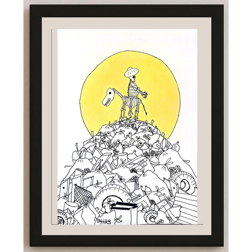 Mustafa Özbakır 29x21cm Orijinal Karikatür BOD01308
