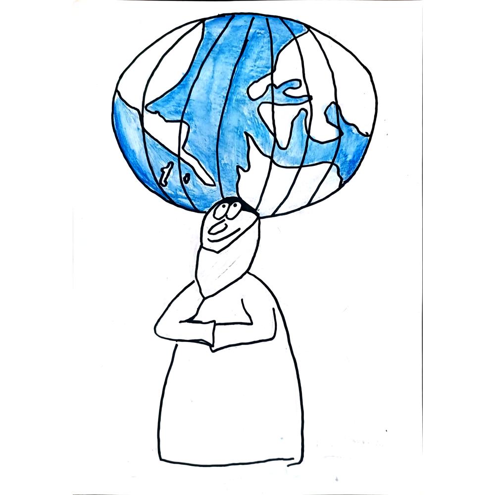 İpek Nisan Ergün 29x21cm Orijinal Karikatür BOD01311