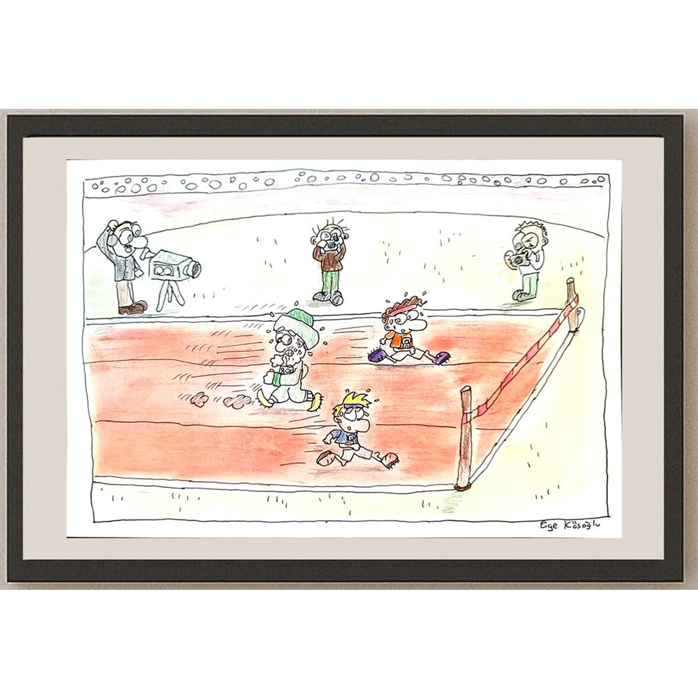 Ece Köseoğlu 29x21cm Orijinal Karikatür BOD01315