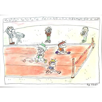 Ece Köseoğlu 29x21cm Orijinal Karikatür BOD01315