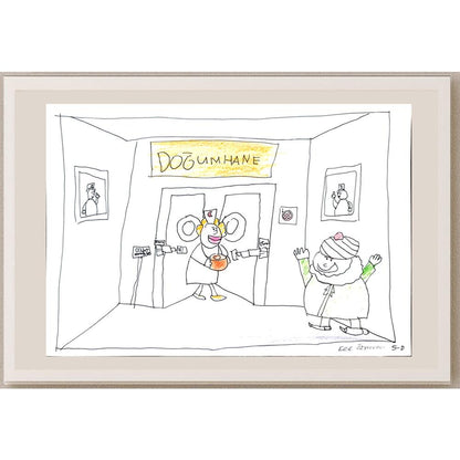 Ege Özyuvacı 29x21cm Orijinal Karikatür BOD01318