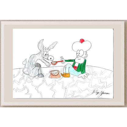 Ege Yarım 29x21cm Orijinal Karikatür BOD01321