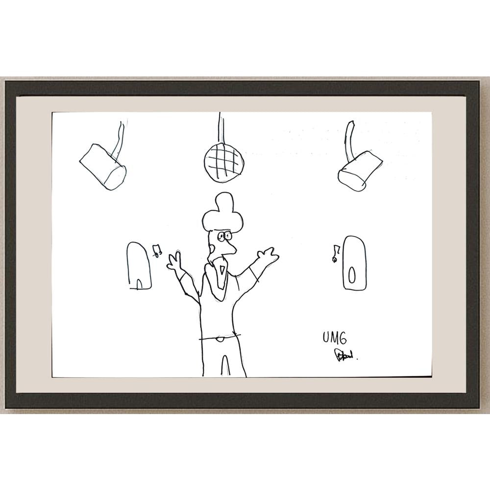Ufuk Mergen 29x21cm Orijinal Karikatür BOD01327