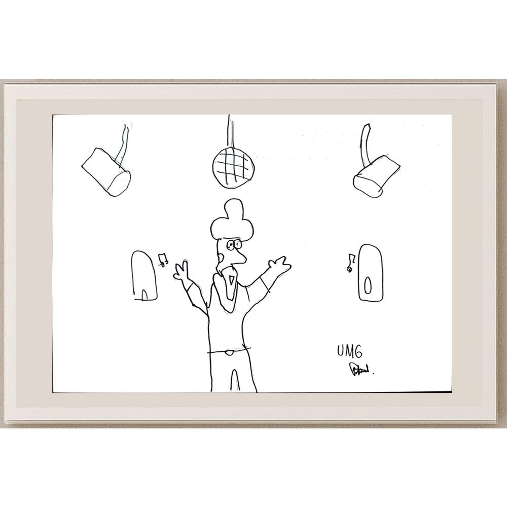 Ufuk Mergen 29x21cm Orijinal Karikatür BOD01327