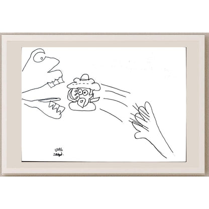 Ufuk Mergen 29x21cm Orijinal Karikatür BOD01328