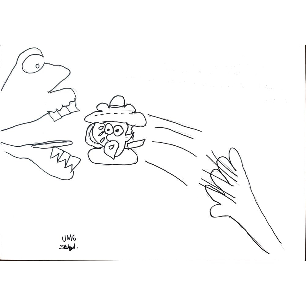 Ufuk Mergen 29x21cm Orijinal Karikatür BOD01328