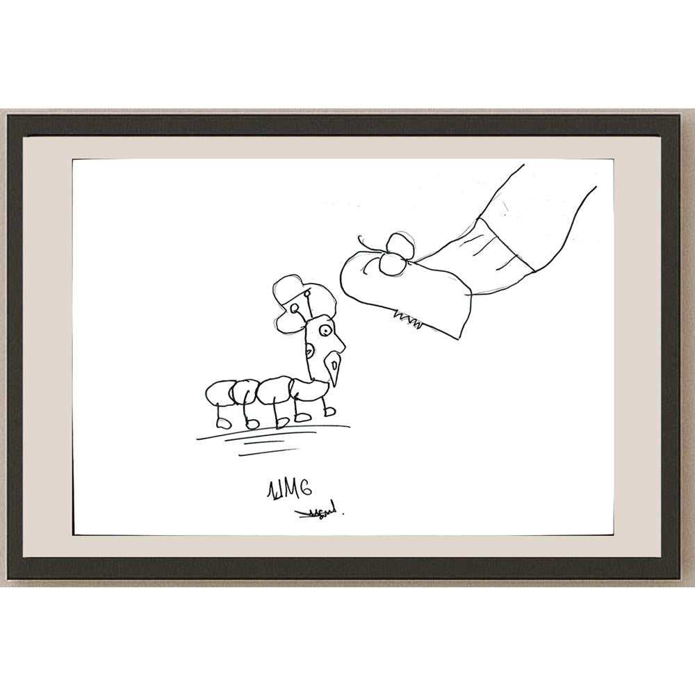 Ufuk Mergen 29x21cm Orijinal Karikatür BOD01329