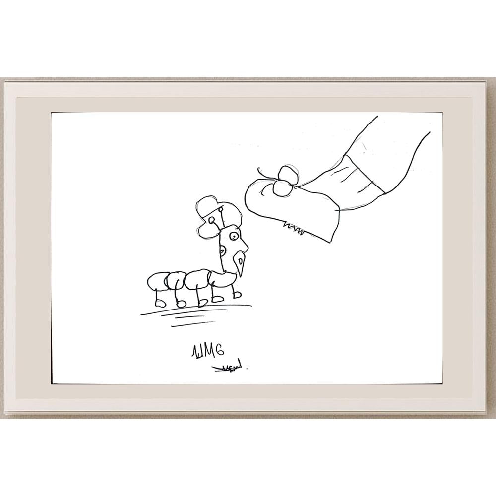 Ufuk Mergen 29x21cm Orijinal Karikatür BOD01329