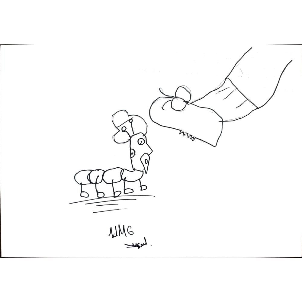 Ufuk Mergen 29x21cm Orijinal Karikatür BOD01329