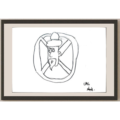Ufuk Mergen 29x21cm Orijinal Karikatür BOD01332